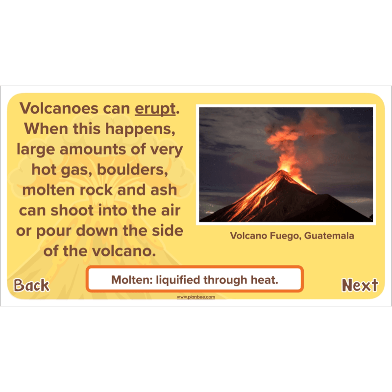 PlanBee Volcanoes KS2 Geography Lesson Planning