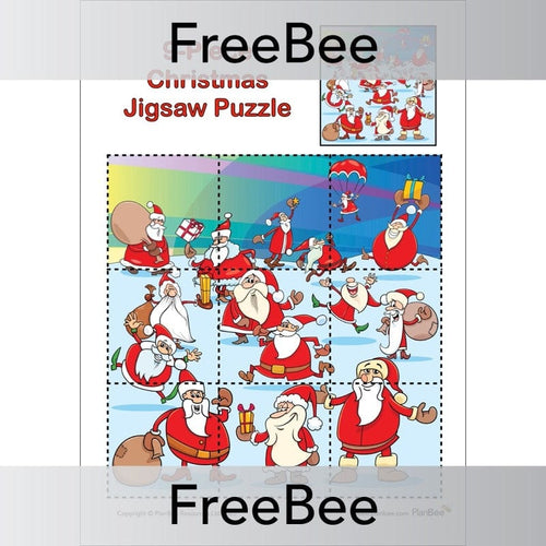 Printable free christmas jigsaw puzzles by planbee