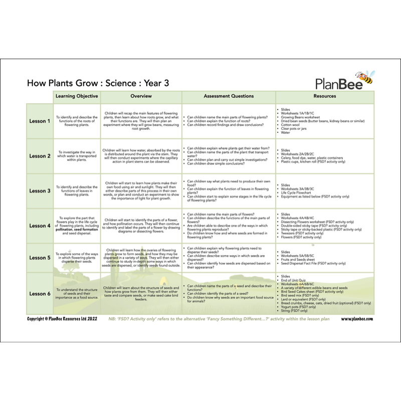 PlanBee Year 3 Science Bundle