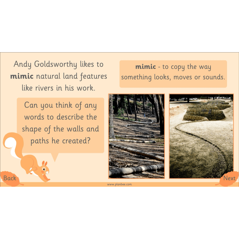 PlanBee Andy Goldsworthy KS1 Art Lesson Plans created by PlanBee