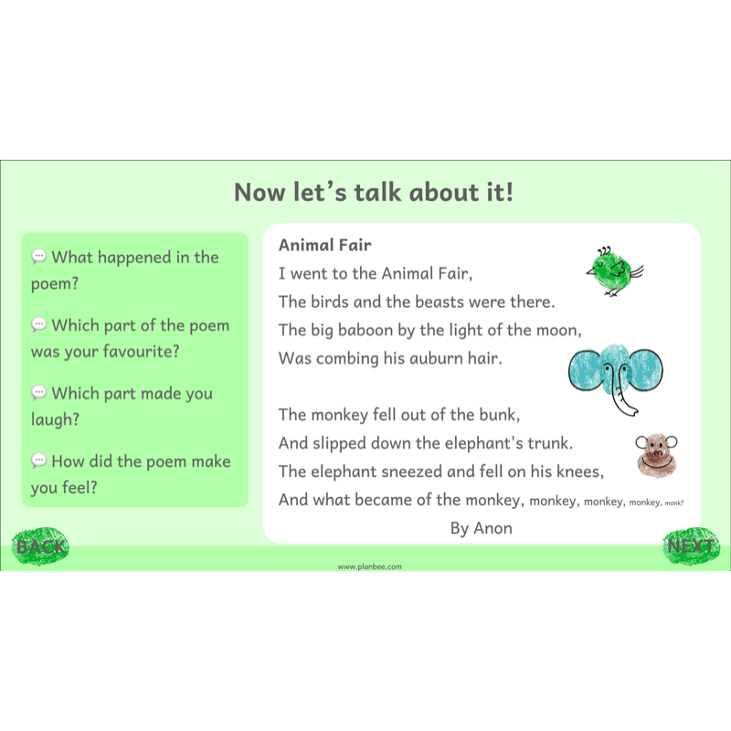 PlanBee Animal Poetry KS1 English Lesson Pack