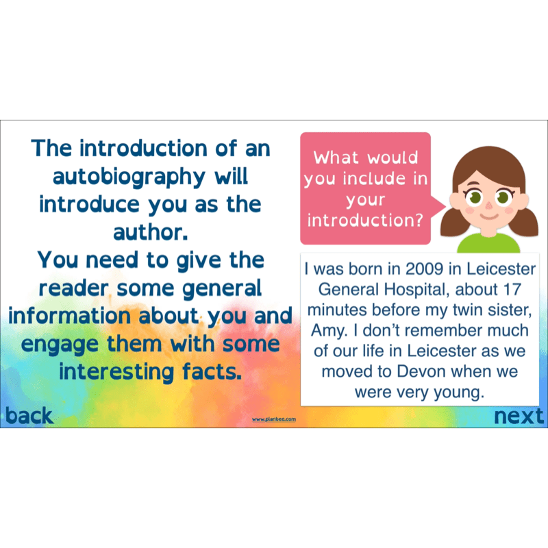PlanBee Autobiography KS2 English Planning and Resources