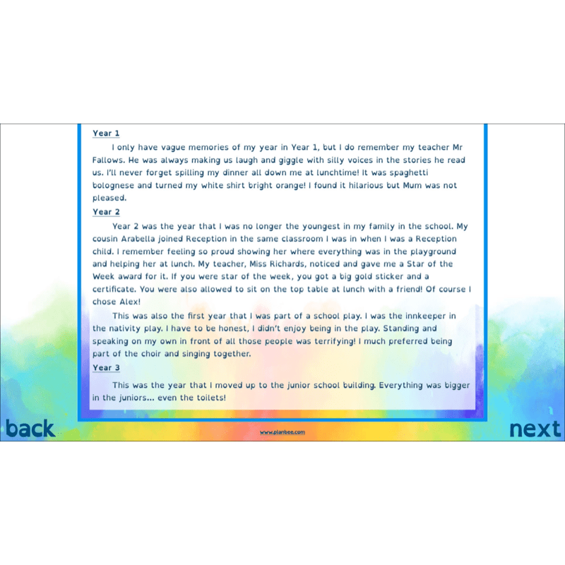 PlanBee Autobiography KS2 English Planning and Resources