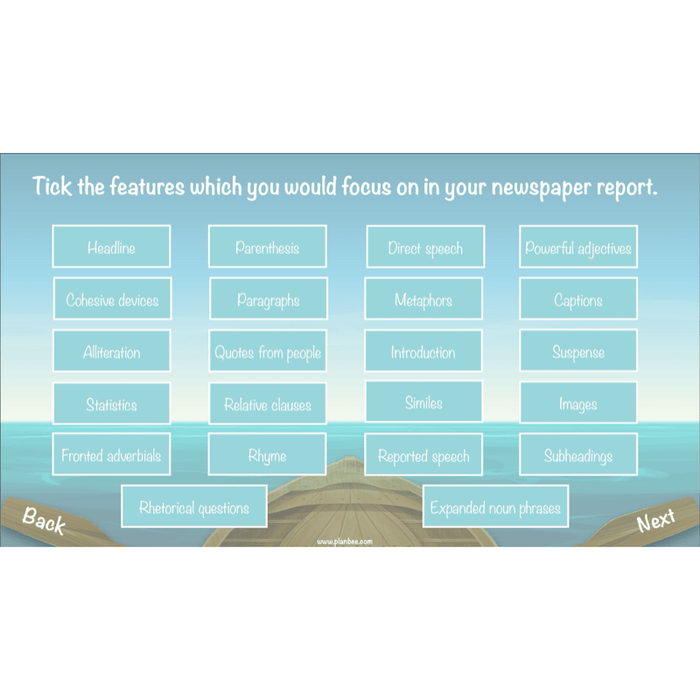 PlanBee Floodland: Newspaper Reports KS2 | Year 6 English Pack