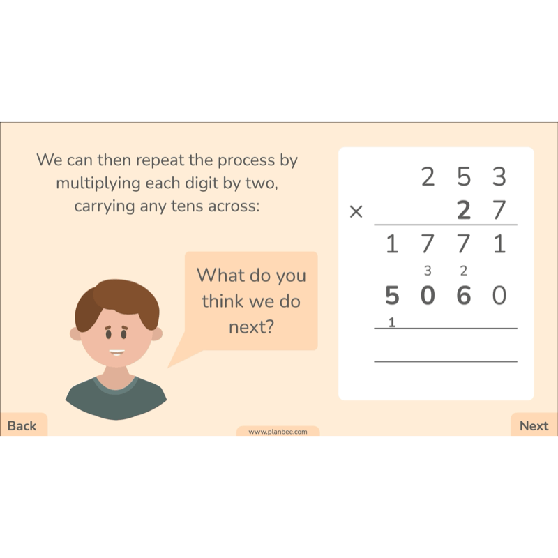 PlanBee Formal Multiplication Year 5 Maths Lessons by PlanBee