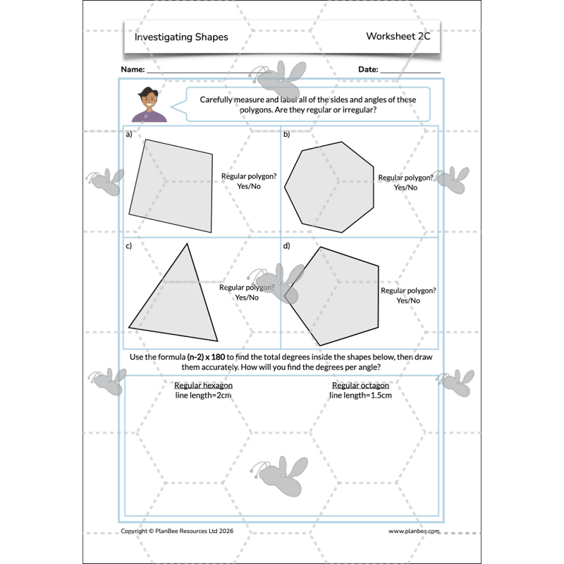 PlanBee Year 5 Shape KS2 Geometry Maths Lessons by PlanBee
