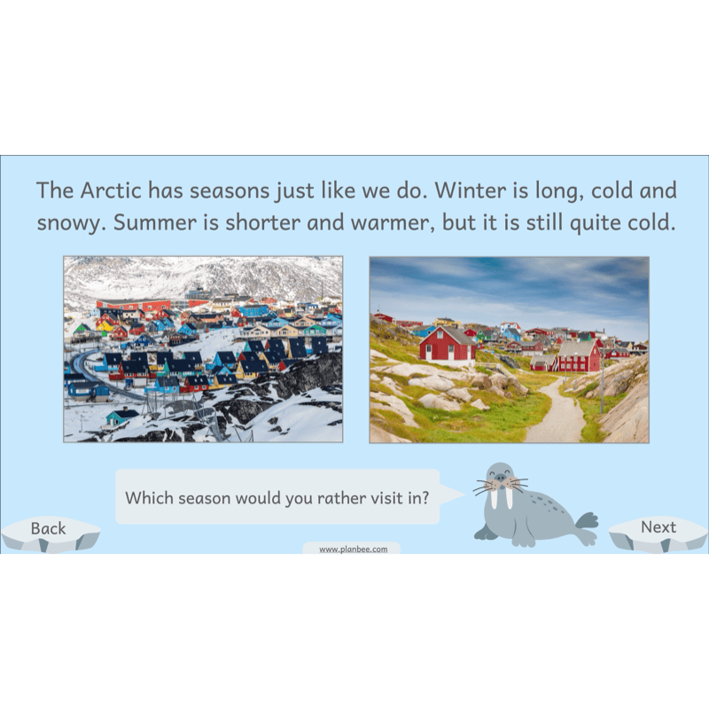 PlanBee Let's go to the Arctic KS1 Geography Lesson Pack