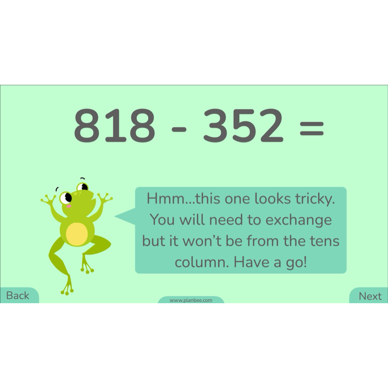 PlanBee Methods of Subtraction Year 4 Maths Lessons by PlanBee