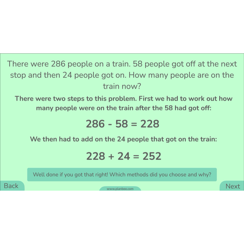 PlanBee Methods of Subtraction Year 4 Maths Lessons by PlanBee