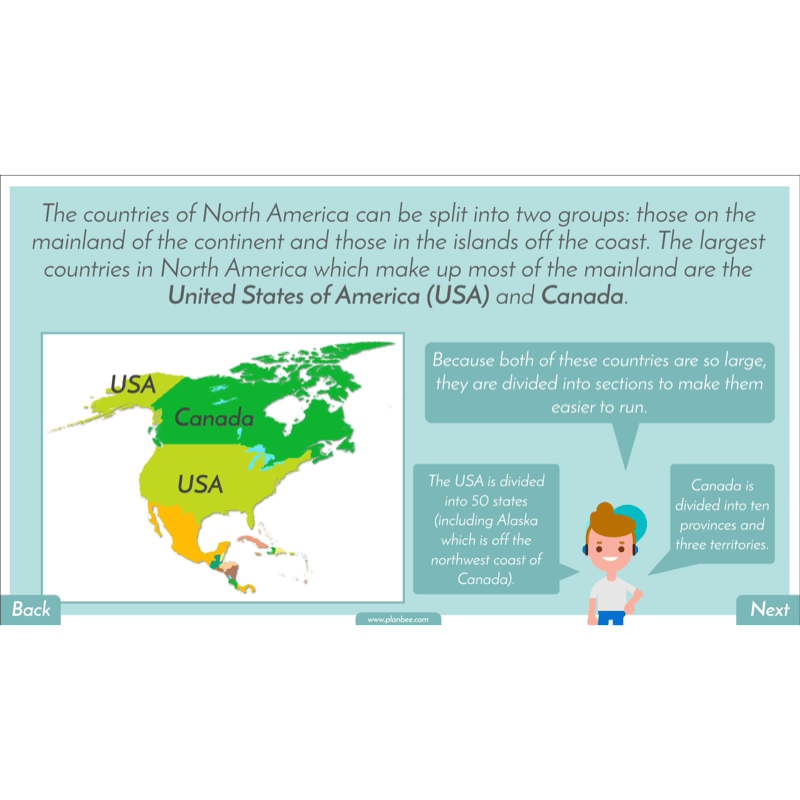 PlanBee North America KS2 Geography Lesson Pack