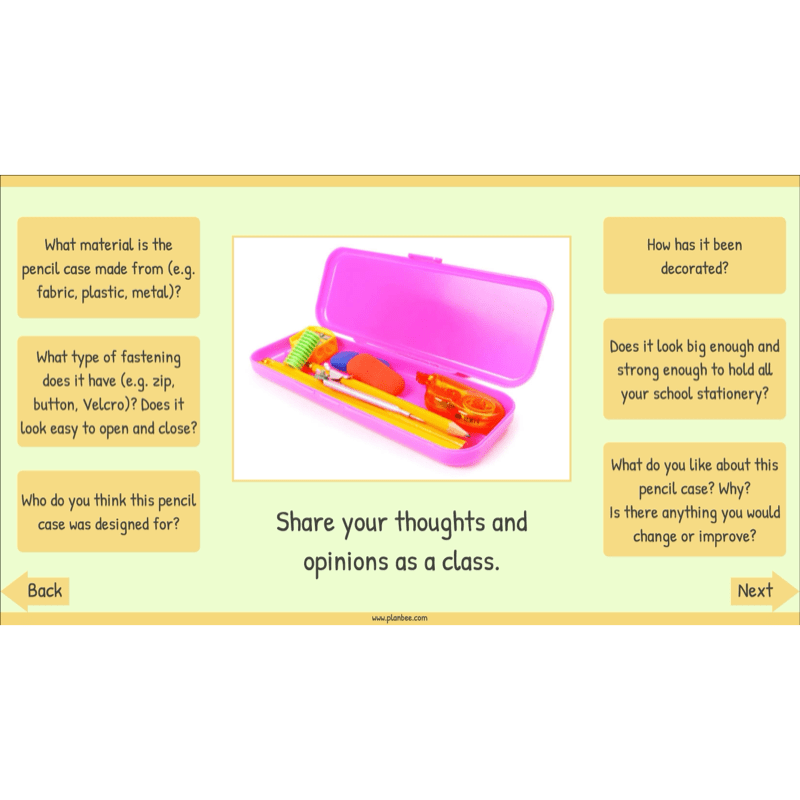 PlanBee Pencil Cases - Textiles: DT Lesson Plans for KS2 Y3/4