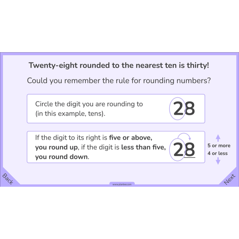 PlanBee Rounding and Ordering Numbers Year 4 Place Value by PlanBee