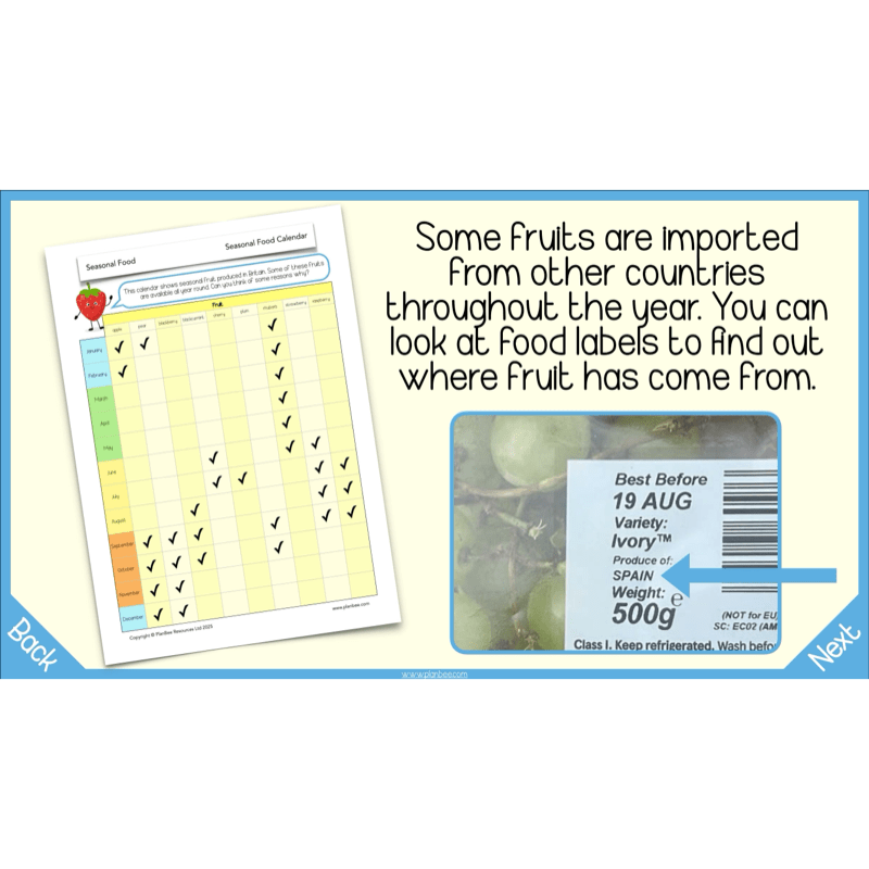 PlanBee Seasonal Food Seasonality KS2 cooking lessons by PlanBee