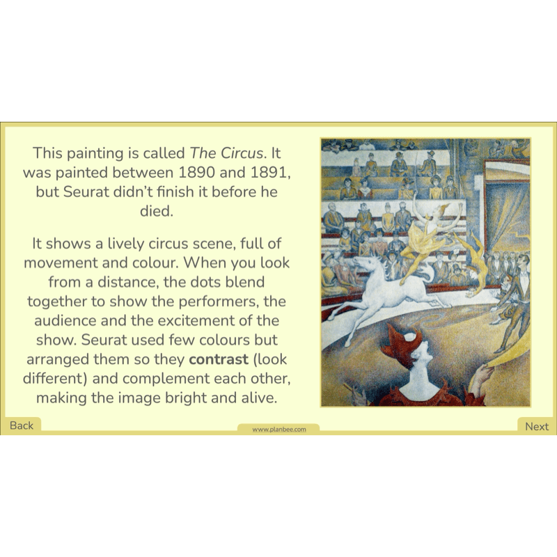 PlanBee Seurat and Pointillism KS2 Lesson Plans and Art Projects