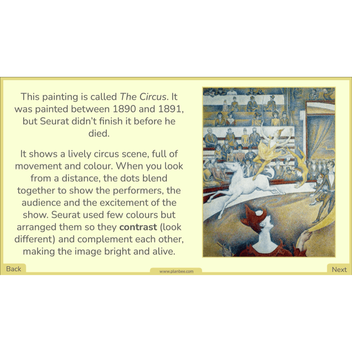 PlanBee Seurat and Pointillism KS2 Lesson Plans and Art Projects