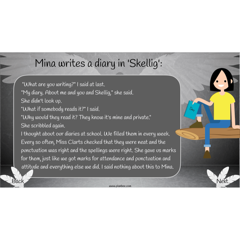 PlanBee Skellig Diary Entries KS2 | Year 6 English Lesson Pack