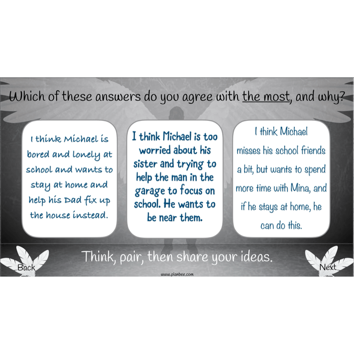 Skellig: Reading Comprehension