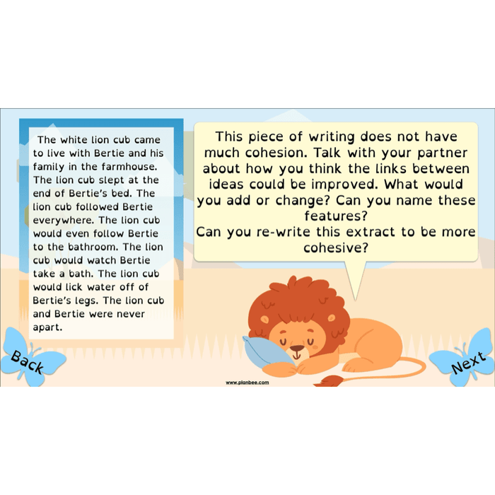 PlanBee The Butterfly Lion: Balanced Arguments KS2 Lesson Pack