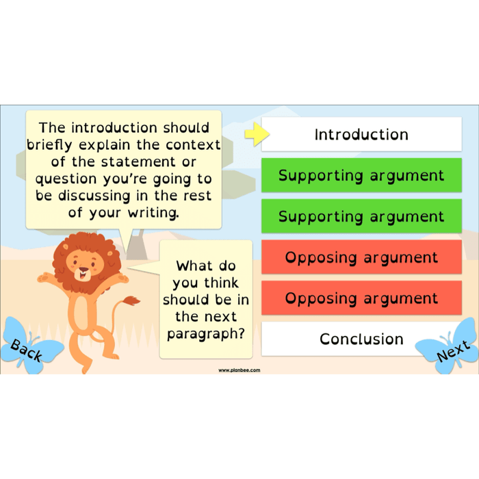 The Butterfly Lion: Balanced Arguments