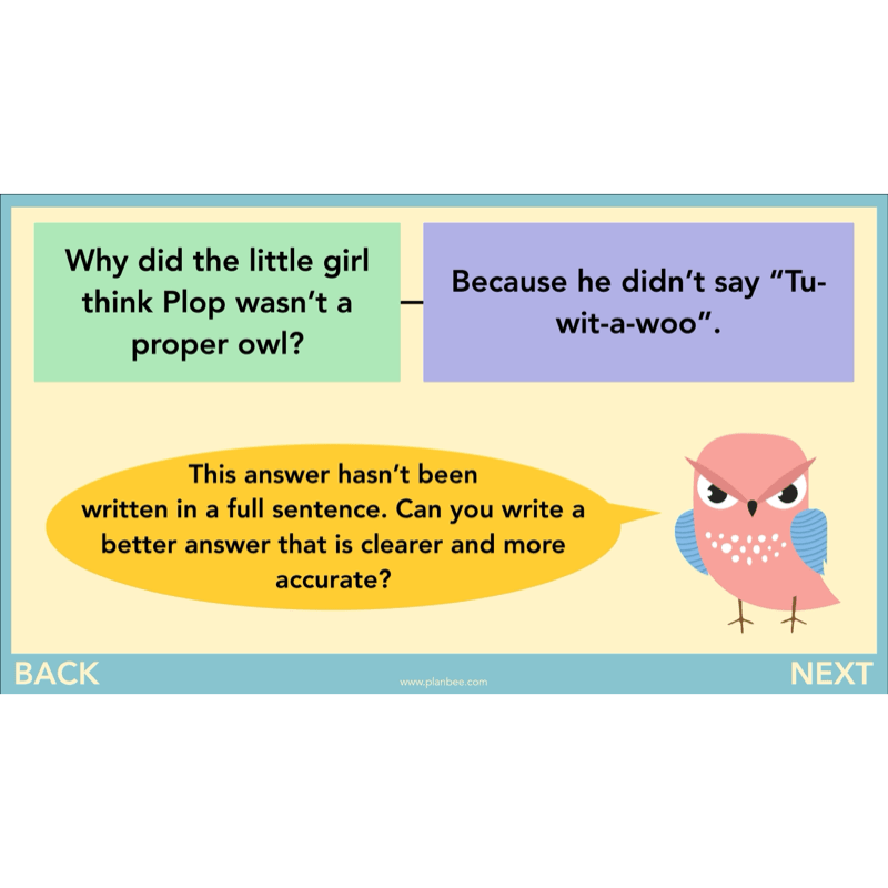 PlanBee The Owl who was Afraid of the Dark | KS2 Comprehension