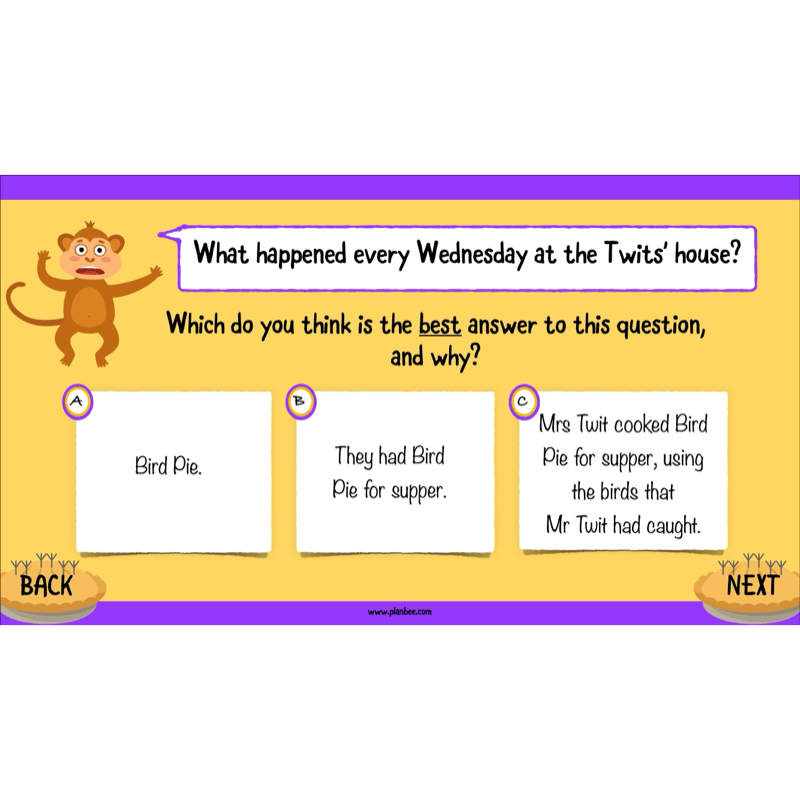 PlanBee The Twits Reading Comprehension KS2 | Year 4 English Pack