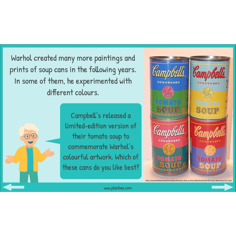 PlanBee Andy Warhol KS2 Art Lessons The Pop Art Movement | PlanBee