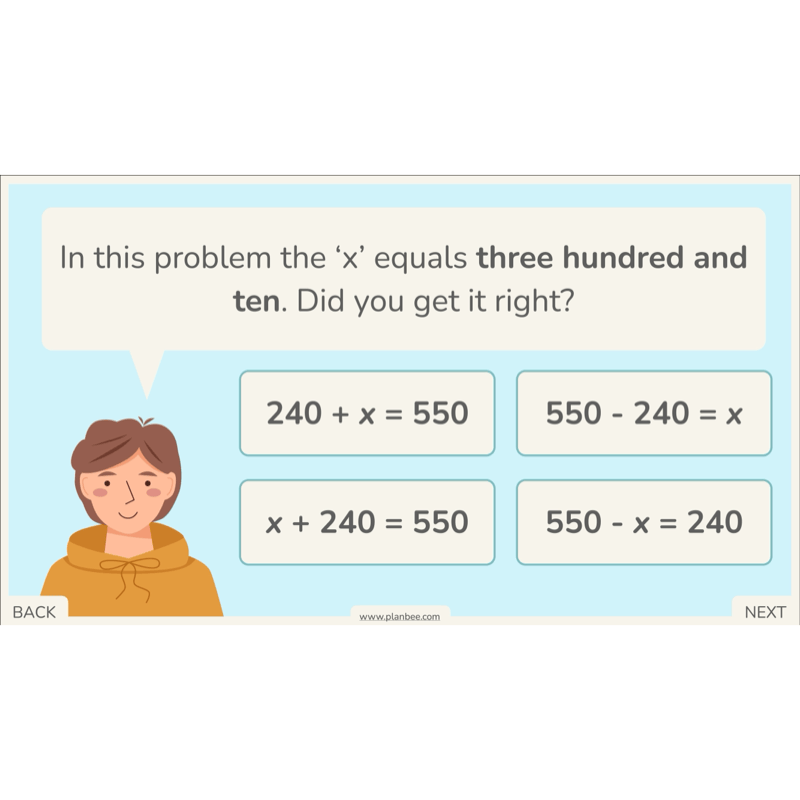 PlanBee Algebra: simple algebra lesson planning for Year 6