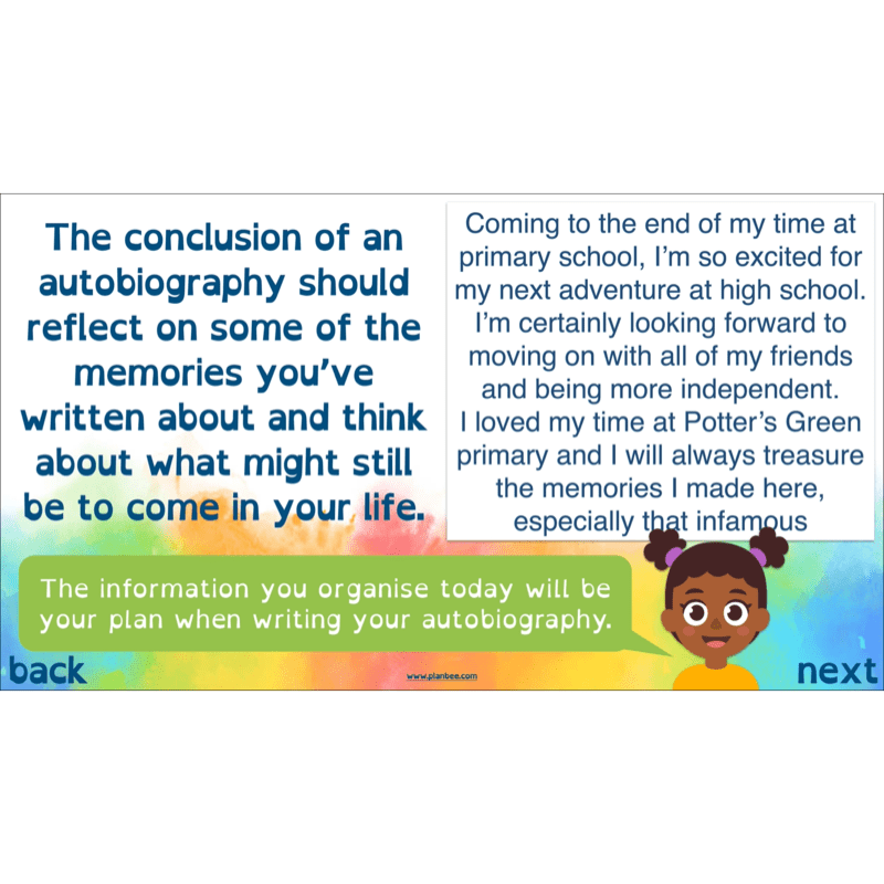 PlanBee Autobiography KS2 English Planning and Resources