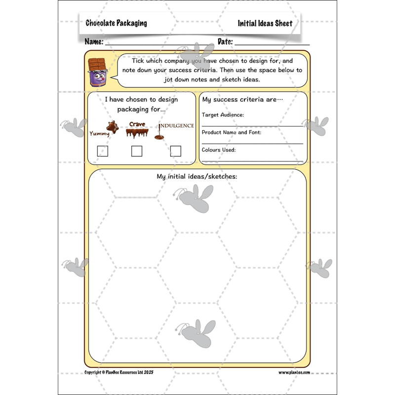 PlanBee Chocolate Packaging | KS2 DT lessons