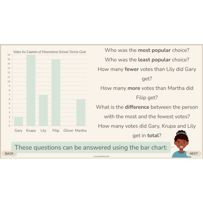 PlanBee Collecting and Sorting Data Year 3 Statistics by PlanBee