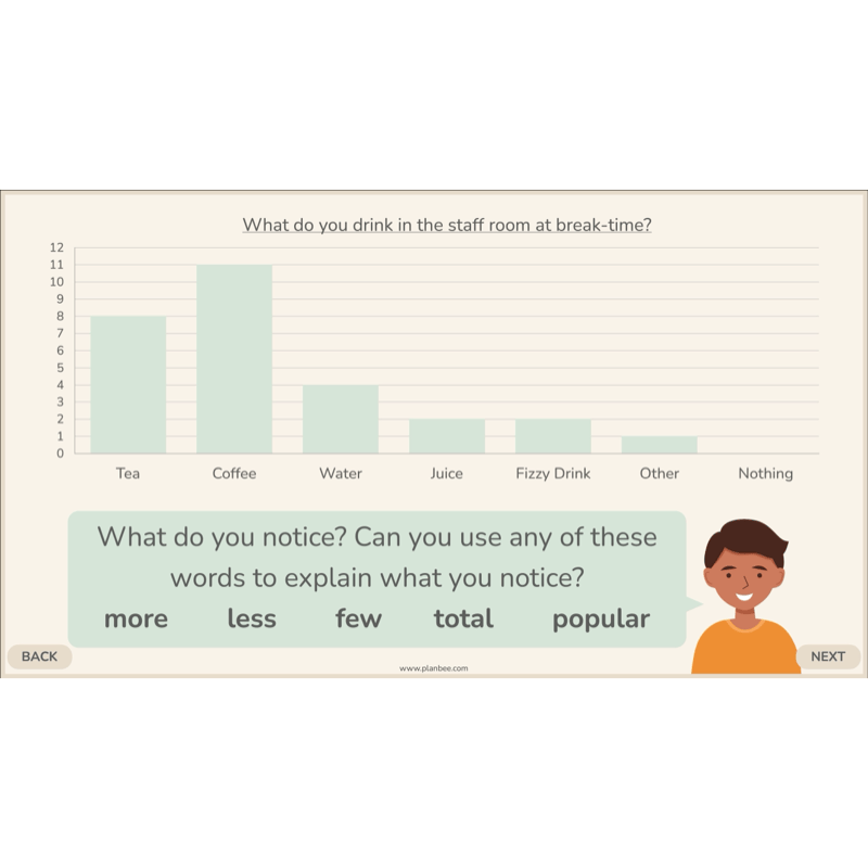 PlanBee Collecting and Sorting Data Year 3 Statistics by PlanBee