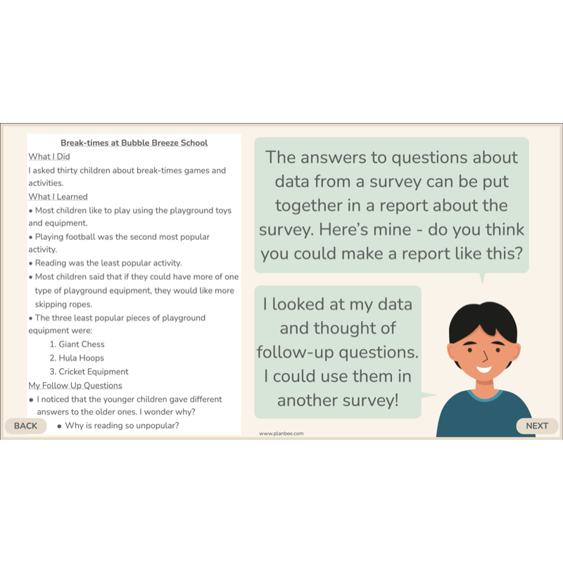 PlanBee Collecting and Sorting Data Year 3 Statistics by PlanBee