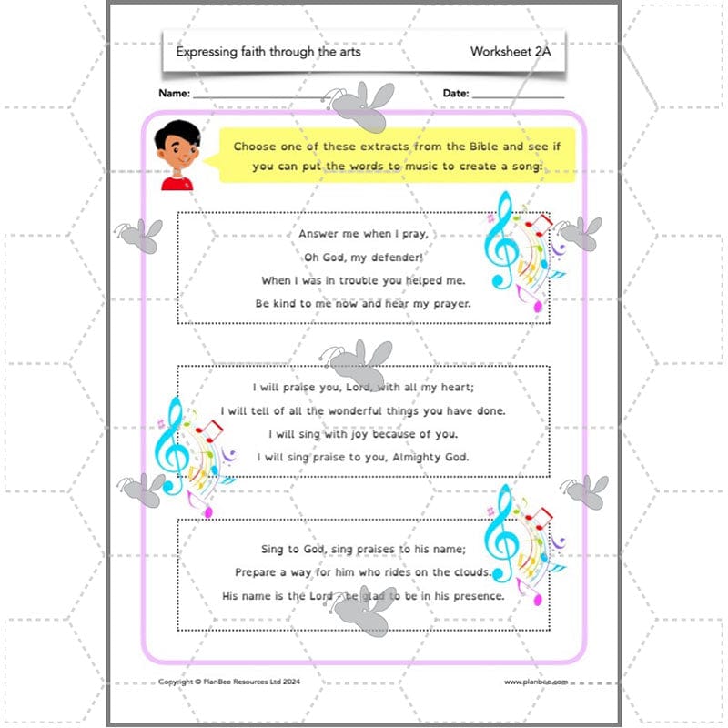 PlanBee Expressing Faith through the Arts KS2 RE lessons by PlanBee