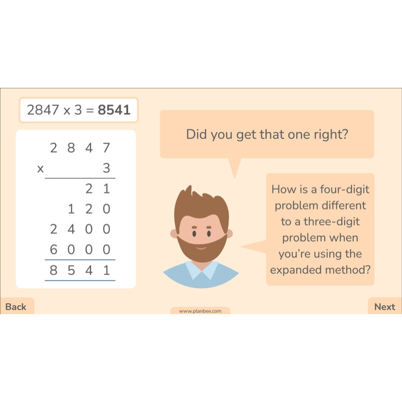 PlanBee Formal Multiplication Year 5 Maths Lessons by PlanBee