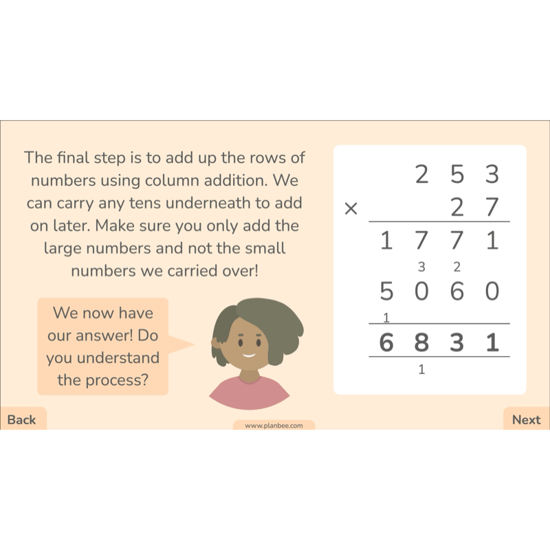 PlanBee Formal Multiplication Year 5 Maths Lessons by PlanBee