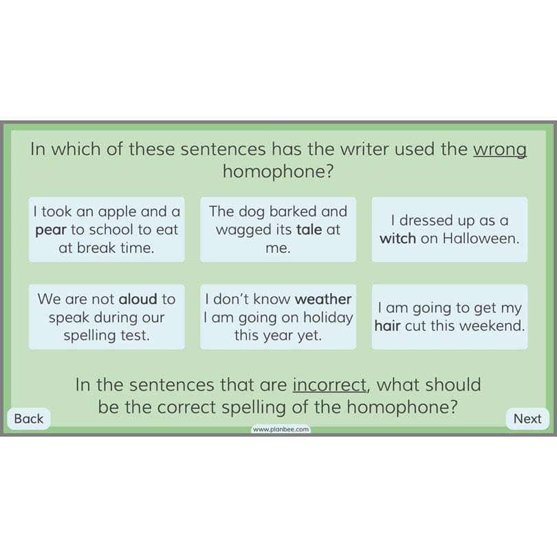 PlanBee Homophones KS2 | Year 3 English Lesson Pack