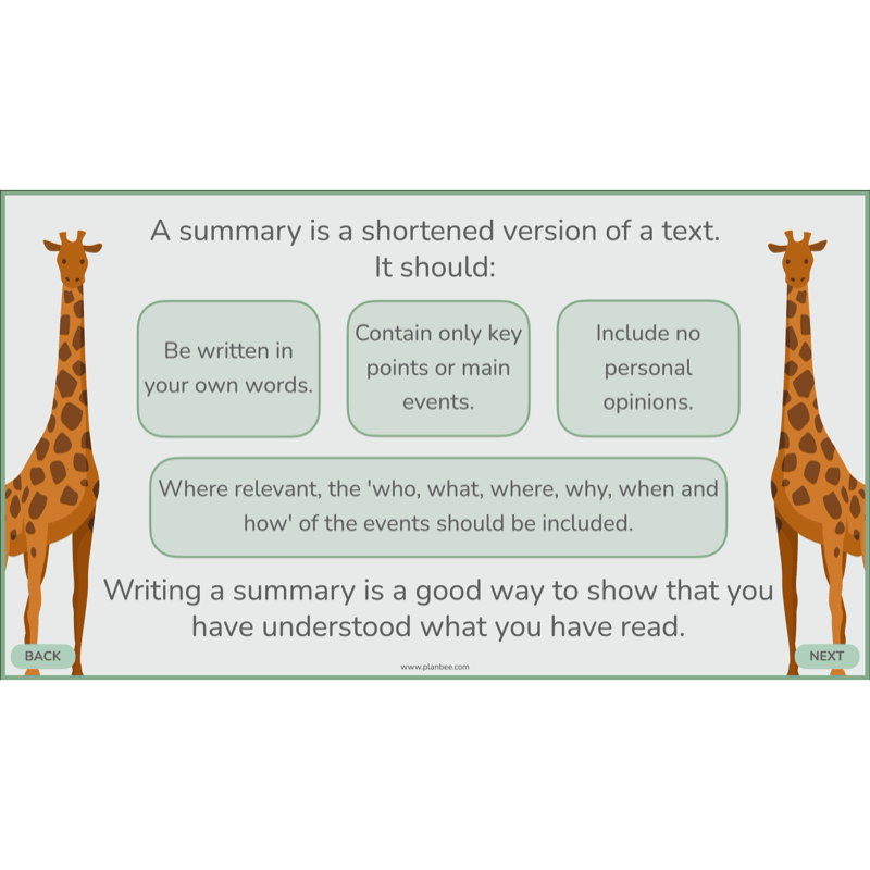 PlanBee Just So Stories KS2 | Reading Comprehension Year 4