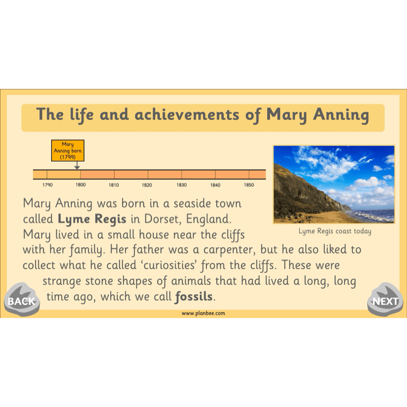 PlanBee Mary Anning KS1 | History Lesson Pack 