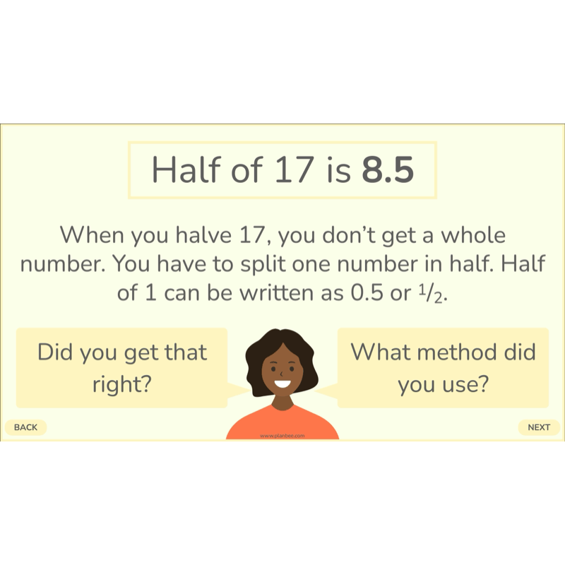 PlanBee Doubling and Halving Year 4 Maths Lessons by PlanBee