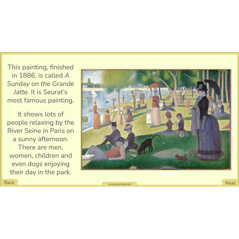 PlanBee Seurat and Pointillism KS2 Lesson Plans and Art Projects