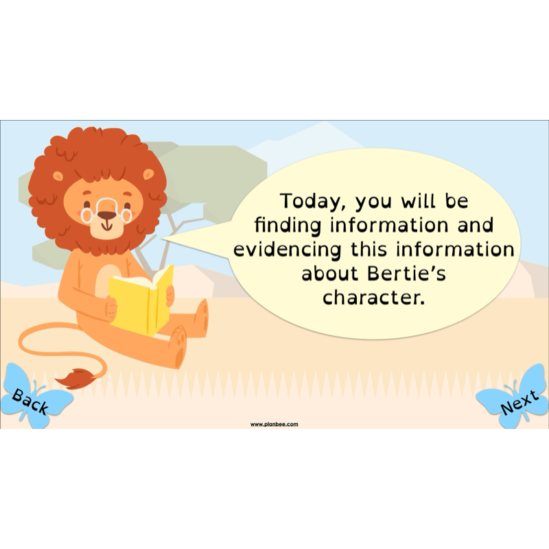 PlanBee FREE Mini-scheme | The Butterfly Lion Reading Skills KS2