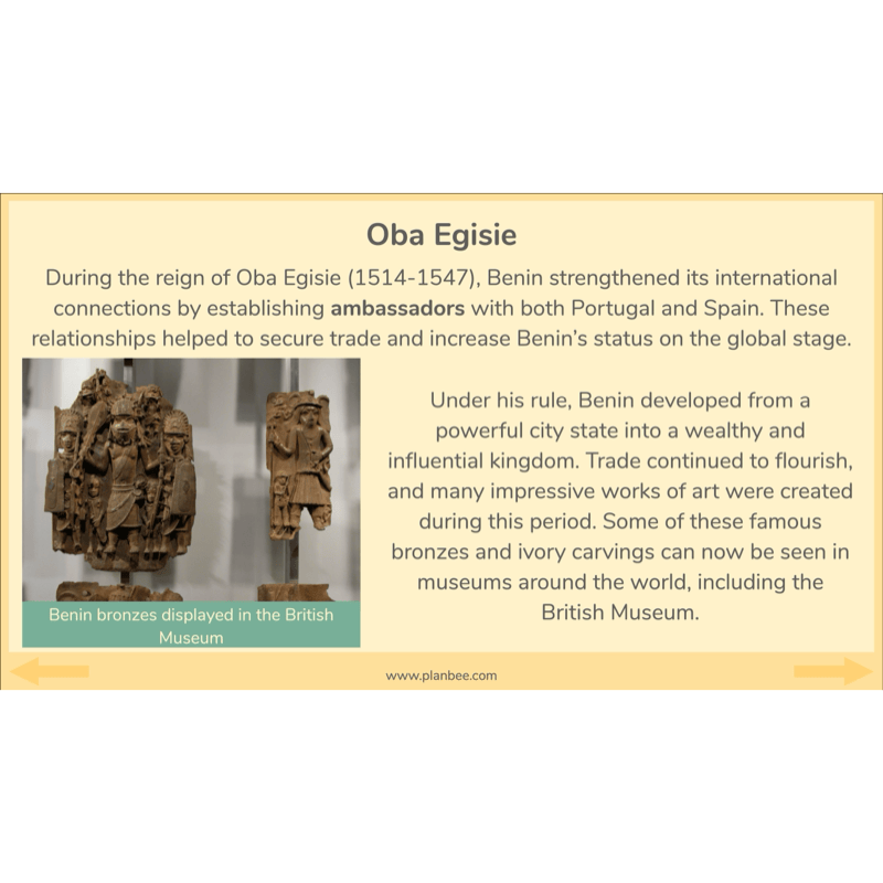 PlanBee The Kingdom of Benin KS2 History Lesson Pack