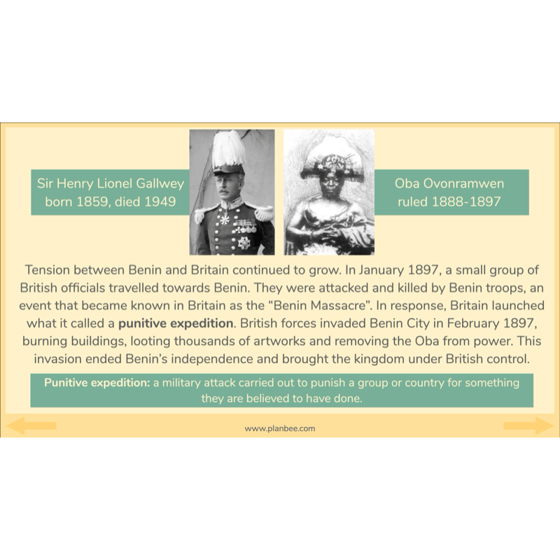PlanBee The Kingdom of Benin KS2 History Lesson Pack