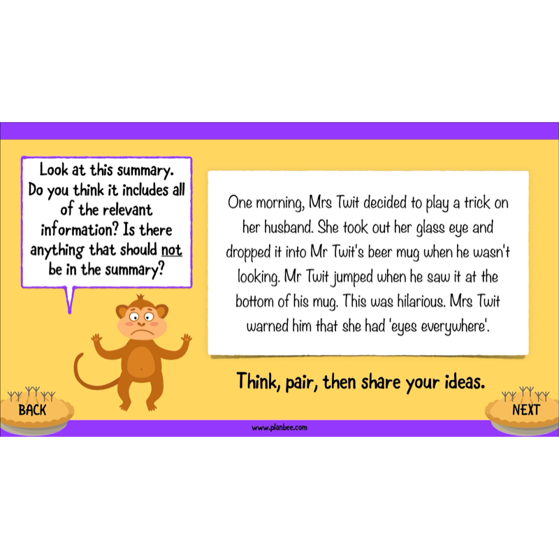 PlanBee The Twits Reading Comprehension KS2 | Year 4 English Pack