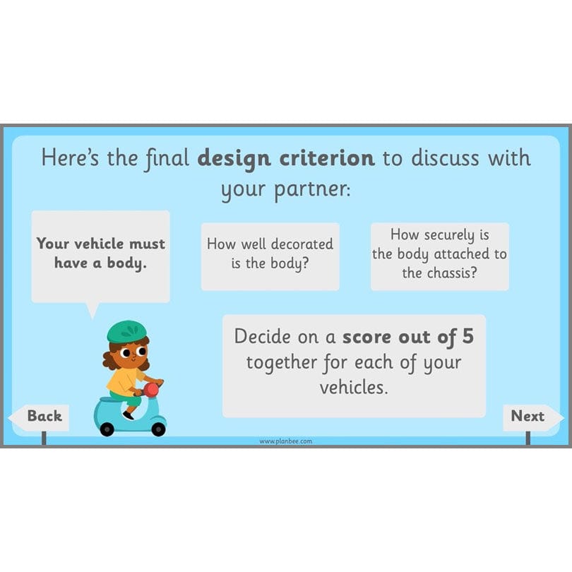 PlanBee Moving Vehicles KS1 Year 2 DT Lesson Planning by PlanBee