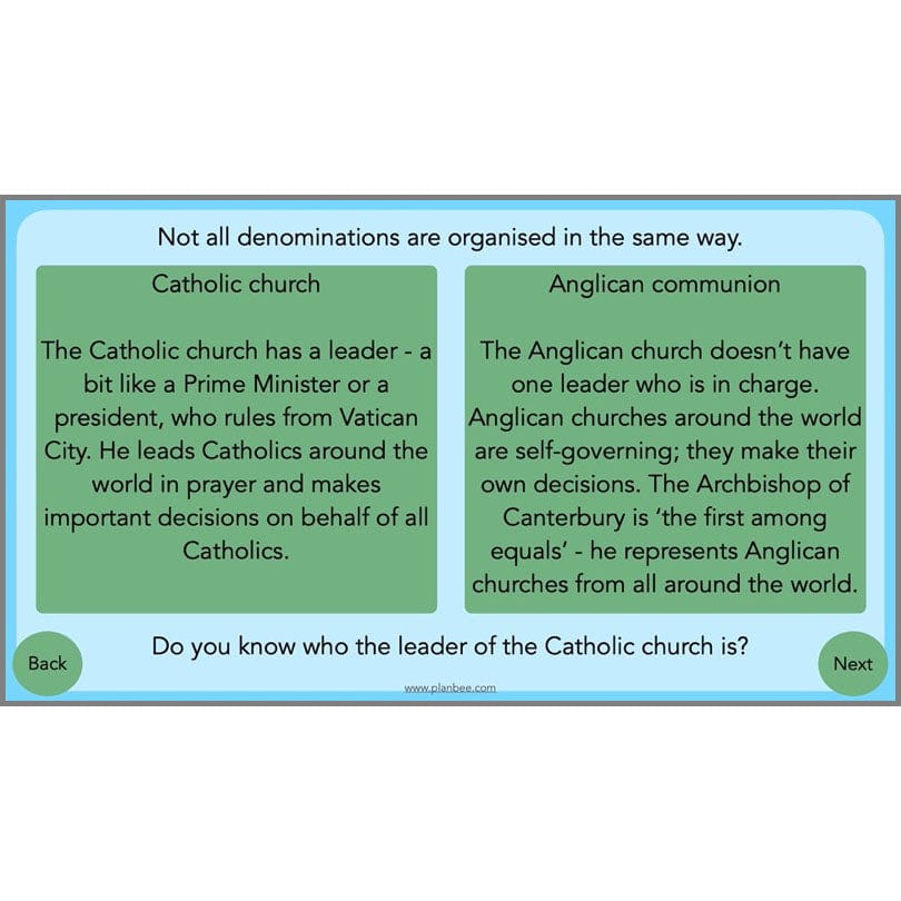 PlanBee What is a Church? Christian Places of Worship KS2 | PlanBee