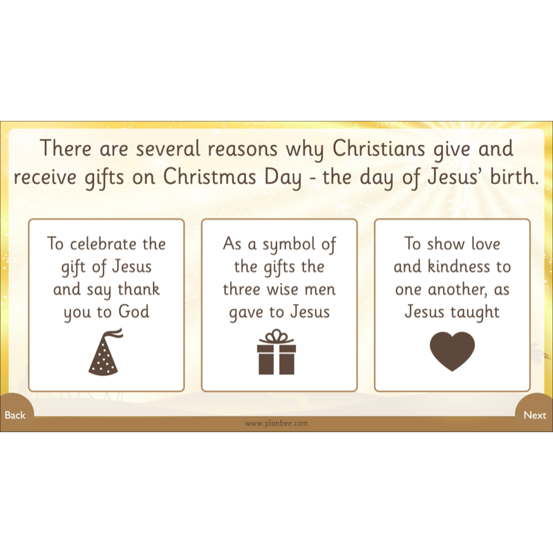 PlanBee Why do Christians give gifts at Christmas? PlanBee KS1 RE