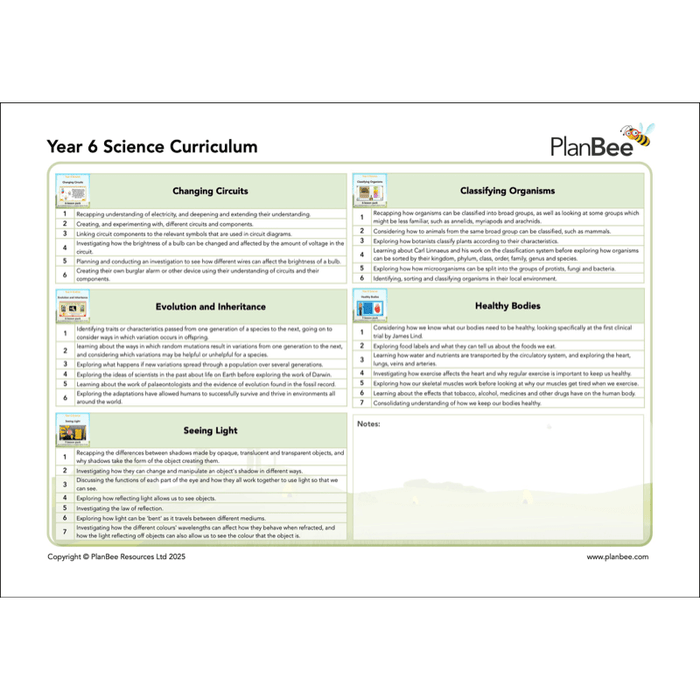 PlanBee Year 6 Science Bundle | Fully Prepared