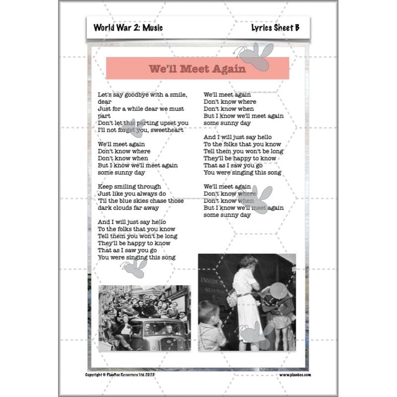 PlanBee World War 2 (Lower KS2) Topic Enrichment Pack