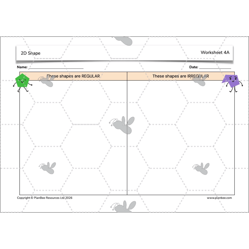 PlanBee 2D Shapes Year 3 Maths Lesson Pack by PlanBee